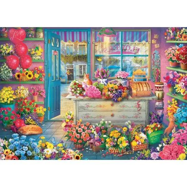 Schmidt Spiele Bunter Blumenladen, 1.000 Teile Puzzle Neuheiten