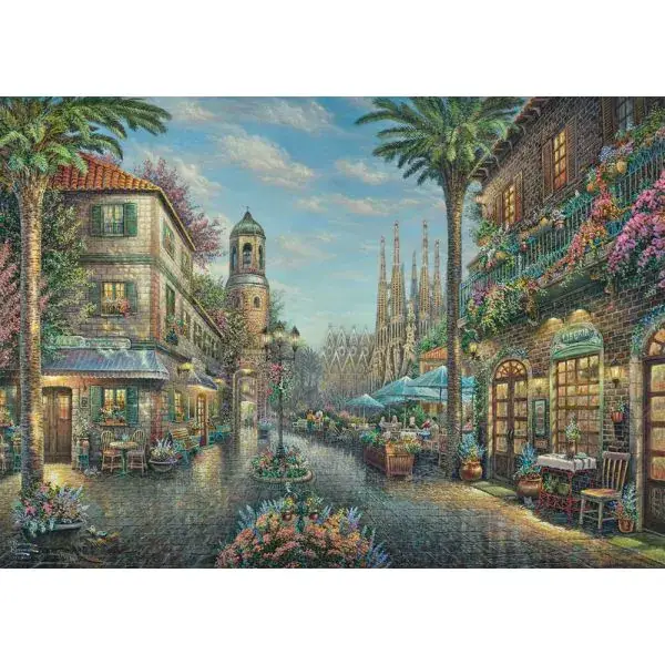 Schmidt Spiele Thomas Kinkade Studios: Spanisches Straßencafé, 1.000 Teile Puzzle VIP-Rabatte