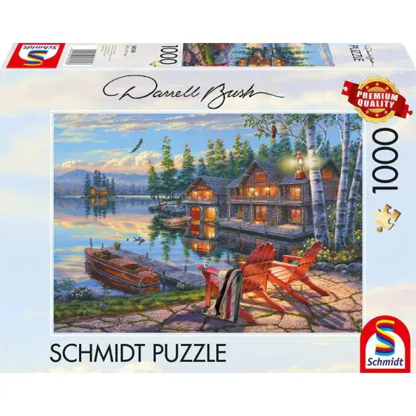 Schmidt Spiele Darrel Bush: Seeufer am Loon Lake, New York, 1.000 Teile Puzzle
