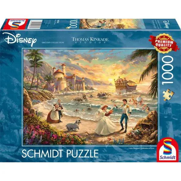 Schmidt Spiele Thomas Kinkade Studios: Disney Dreams Collection - The Little Mermaid Celebration of Love (Arielle, die Meerjungfrau), 1.000 Teile Puzzle