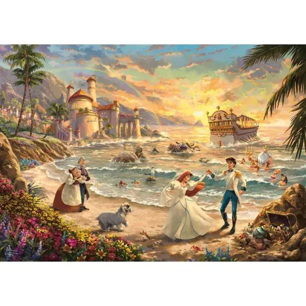 Schmidt Spiele Thomas Kinkade Studios: Disney Dreams Collection - The Little Mermaid Celebration of Love (Arielle, die Meerjungfrau), 1.000 Teile Puzzle Bis zu 60% Rabatt