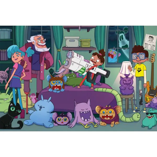 Schmidt Spiele Monster Loving Maniacs: Bo als Monsterjäger, 150 Teile Kinderpuzzle Fabrikladen