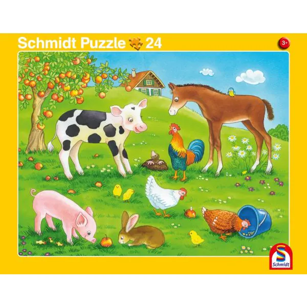 Schmidt Spiele 2 Kinder Rahmenpuzzle, 16 Teile Kuschelige Tierfreunde, 24 Teile Niedliche Tierkinder Black Friday Preise