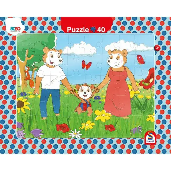 Schmidt Spiele Bobo Siebenschläfer: 2 Kinder Rahmenpuzzle, 24 Teile/ 40 Teile 50% Rabatt für begrenzte Zeit