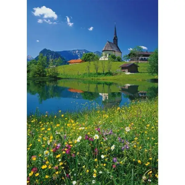 Schmidt Spiele Inzell, Einsiedlhof und Kirche St. Nikolaus, 1.000 Teile Puzzle Großer Ausverkauf