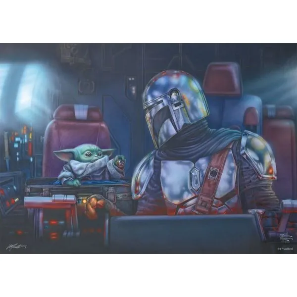 Schmidt Spiele Thomas Kinkade Studios: Star Wars The Mandalorian™ – Two for the Road, 1.000 Teile Puzzle Saisonschlussverkauf