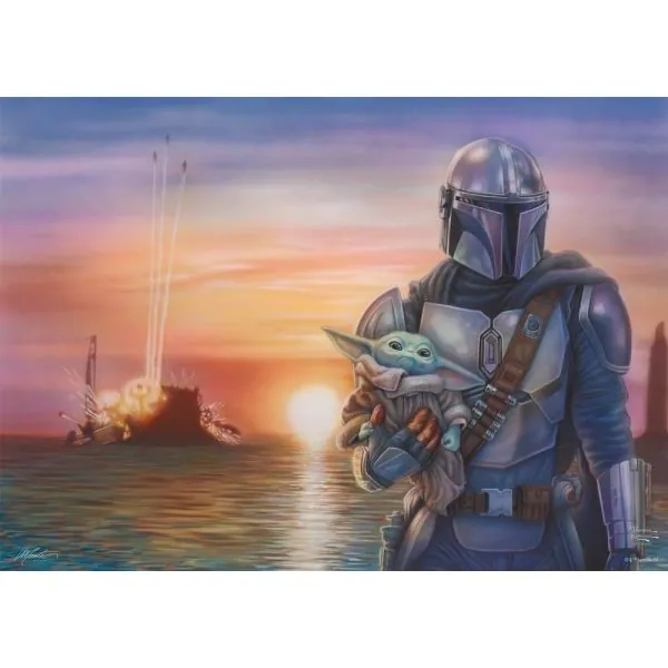 Schmidt Spiele Thomas Kinkade Studios: Star Wars The Mandalorian™ – A New Direction, 1.000 Teile Puzzle Black Friday