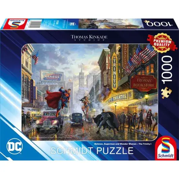 Schmidt Spiele Thomas Kinkade Studios: Batman, Superman and Wonder Woman – The Trinity, 1.000 Teile Puzzle