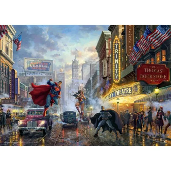 Schmidt Spiele Thomas Kinkade Studios: Batman, Superman and Wonder Woman – The Trinity, 1.000 Teile Puzzle Osterangebot