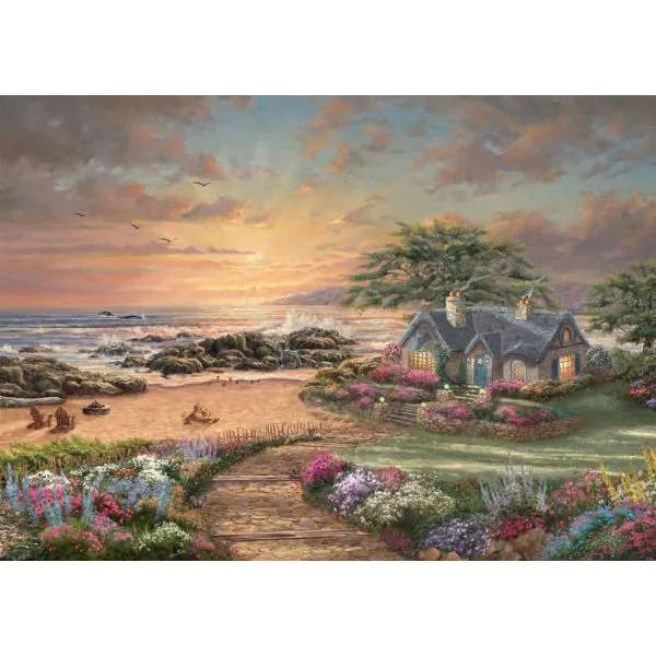Schmidt Spiele Thomas Kinkade Studios: Seaside Cottage, 1.000 Teile Puzzle Vatertagsangebot