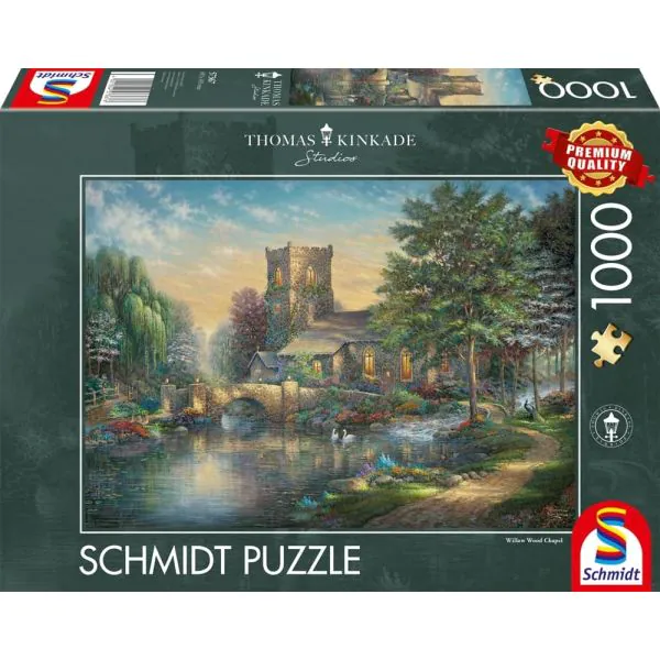 Schmidt Spiele Thomas Kinkade Studios: Willow Wood Chapel, 1.000 Teile Puzzle