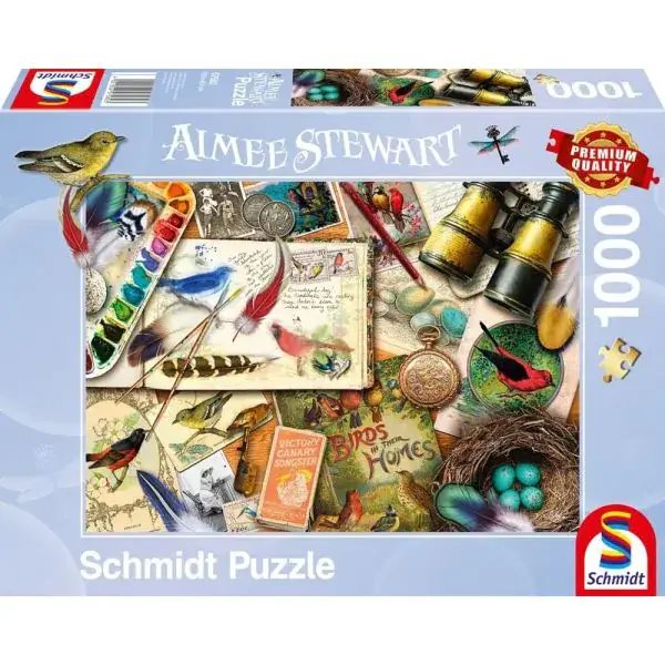 Schmidt Spiele Aimee Stewart: Aufgetischt: Vogelbeobachtung, 1.000 Teile Puzzle
