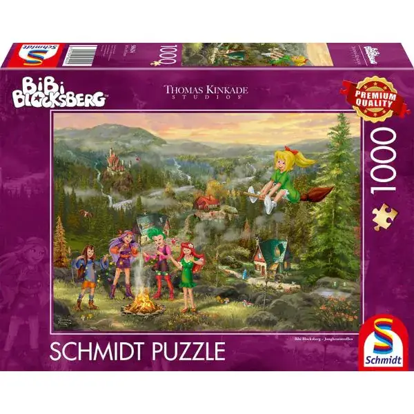 Schmidt Spiele Thomas Kinkade Studios: Bibi Blocksberg – Junghexentreffen, 1.000 Teile Puzzle