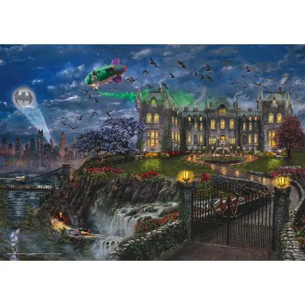 Schmidt Spiele Thomas Kinkade Studios: DC Comics, Warner Bros. - Wayne Manor™, 1.000 Teile Puzzle Saisonale Angebote