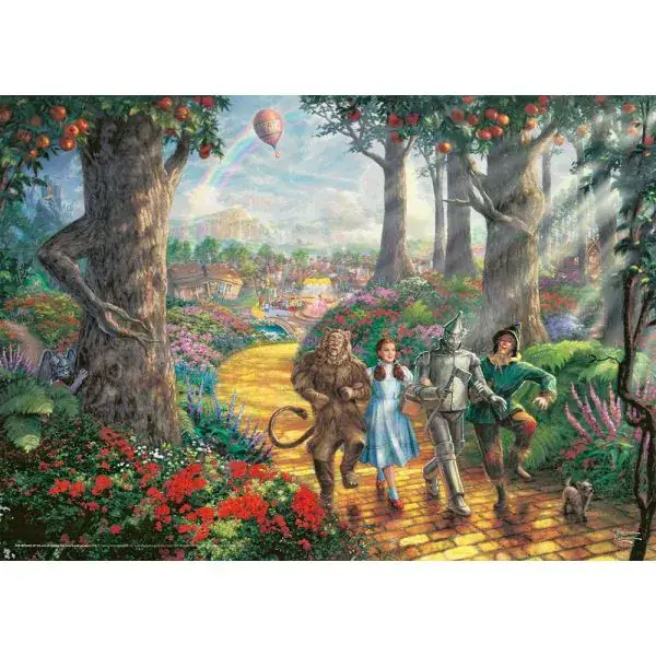 Schmidt Spiele Thomas Kinkade Studios: Der Zauberer von Oz, Warner Bros. - Follow the Yellow Brick Road, 1.000 Teile Puzzle Räumungsverkauf