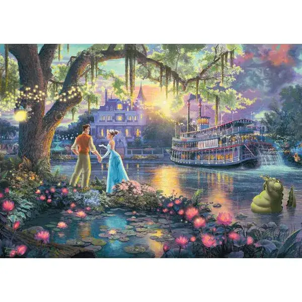 Schmidt Spiele Thomas Kinkade Studios: Disney Dreams Collection - Die Prinzessin und der Frosch (Froschkönig), 1.000 Teile Puzzle Riesige Ersparnisse