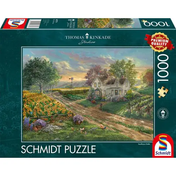 Schmidt Spiele Thomas Kinkade Studios: Sonnenblumenfelder, 1.000 Teile Puzzle