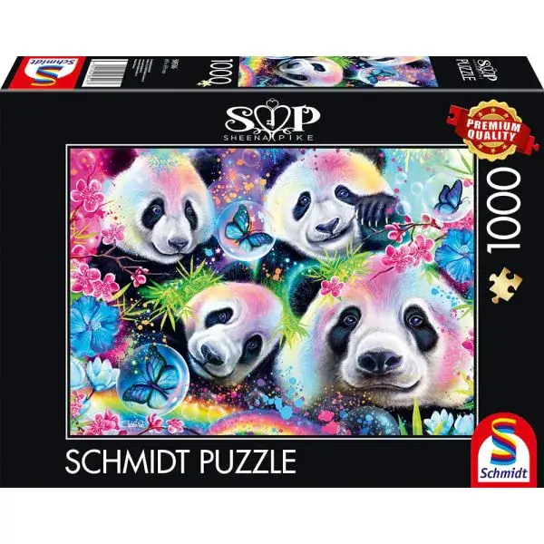 Schmidt Spiele Sheena Pike: Neon Blumen-Pandas, 1.000 Teile Puzzle Wochenangebot
