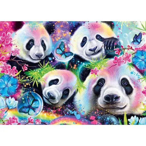 Schmidt Spiele Sheena Pike: Neon Blumen-Pandas, 1.000 Teile Puzzle Wochenangebot