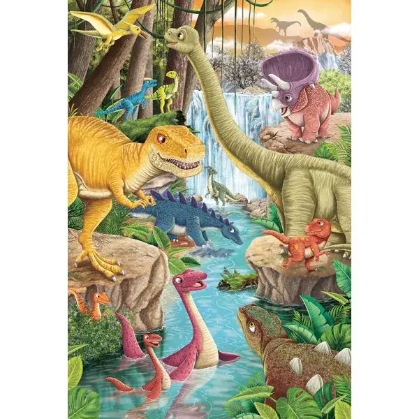 Schmidt Spiele Spaß mit Dinosauriern, 3x 24 Teile Kinderpuzzle Sonderangebot der Fabrik