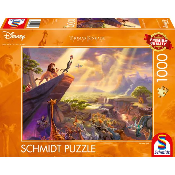 Schmidt Spiele Thomas Kinkade Studios: Disney Dreams Collection - König der Löwen , 1.000 Teile Puzzle