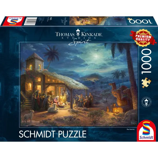 Schmidt Spiele Thomas Kinkade Studios: Spirit, Jesu Geburt, 1.000 Teile Puzzle
