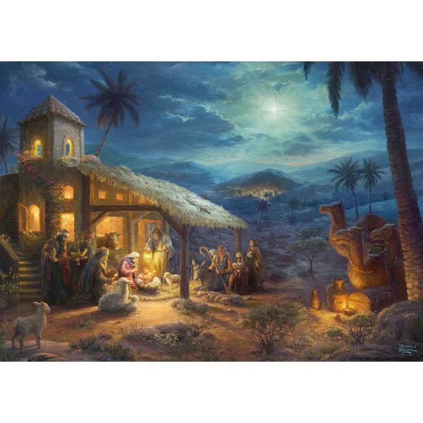 Schmidt Spiele Thomas Kinkade Studios: Spirit, Jesu Geburt, 1.000 Teile Puzzle Clearance-Verkauf