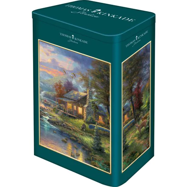 Schmidt Spiele Thomas Kinkade Studios: Nature's Paradise in der Nostalgie Metalldose, 500 Teile Puzzle