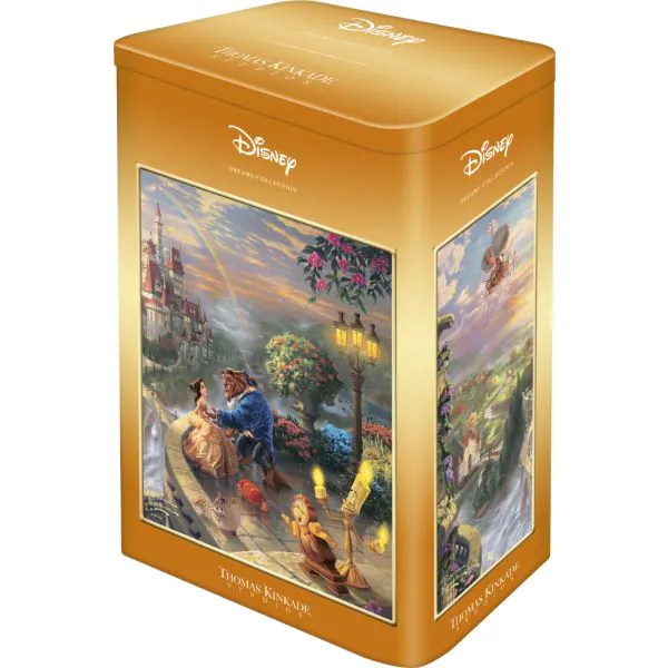 Schmidt Spiele Thomas Kinkade Studios: Disney - Beauty and the Beast in der Nostalgie Metalldose, 500 Teile Puzzle