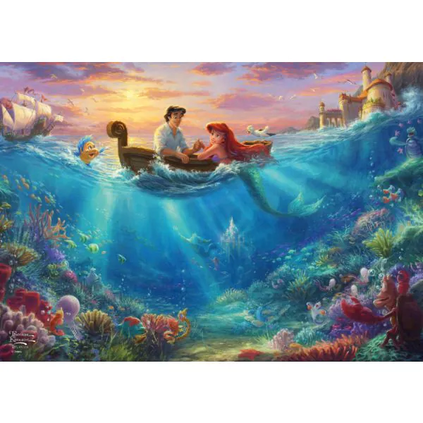 Schmidt Spiele Thomas Kinkade Studios: Disney - Arielle in der Nostalgie Metalldose, 500 Teile Puzzle im Angebot