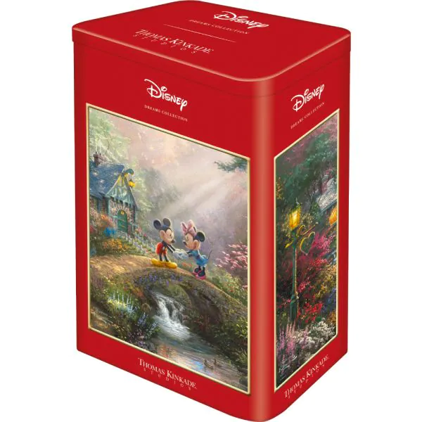 Schmidt Spiele Thomas Kinkade Studios: Disney - Mickey & Minnie in der Nostalgie Metalldose, 500 Teile Puzzle