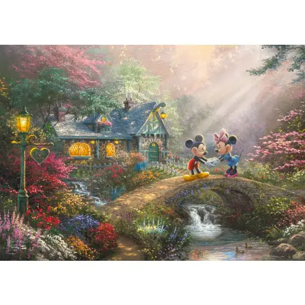 Schmidt Spiele Thomas Kinkade Studios: Disney - Mickey & Minnie in der Nostalgie Metalldose, 500 Teile Puzzle Schlussverkauf
