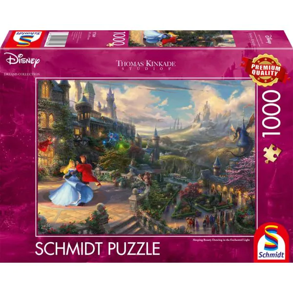 Schmidt Spiele Thomas Kinkade Studios: Disney Dreams Collections - Sleeping Beauty Dancing in the Enchanted Light, 1.000 Teile Puzzle Versandkostenfrei