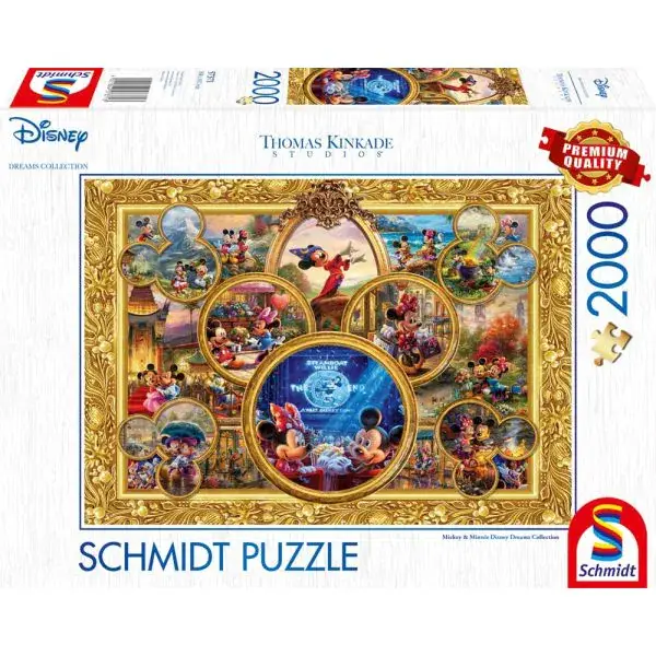 Schmidt Spiele Thomas Kinkade Studios: Disney Dreams Collections -Mickey & Minnie, 2.000 Teile Puzzle