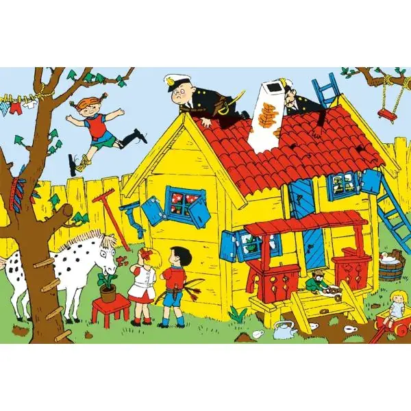 Schmidt Spiele Pippi™ Langstrumpf: Pippi und die Villa Kunterbunt, 150 Teile Kinderpuzzle Lagerräumung