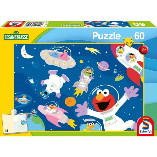 Schmidt Spiele Sesamstrasse®: Im Weltall, 60 Teile Kinderpuzzle