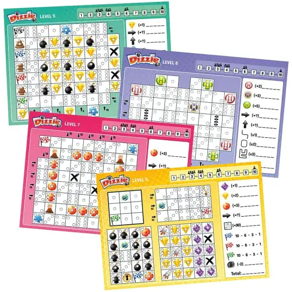 Schmidt Spiele Dizzle, Level 5 bis 8, Zusatzblock (75 Blatt) Kauf eins, bekomm eins gratis