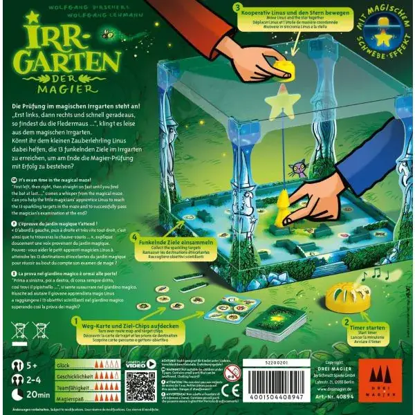 Schmidt Spiele Drei Magier®: Irrgarten der Magier, Kinderspiel Vierteljährliche Förderung