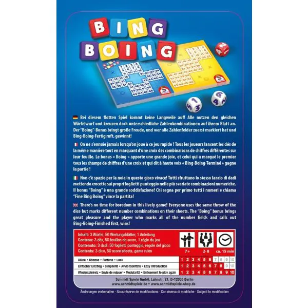 Schmidt Spiele Bing Boing, Reisespiel in der Metalldose Bis zu 55% Rabatt