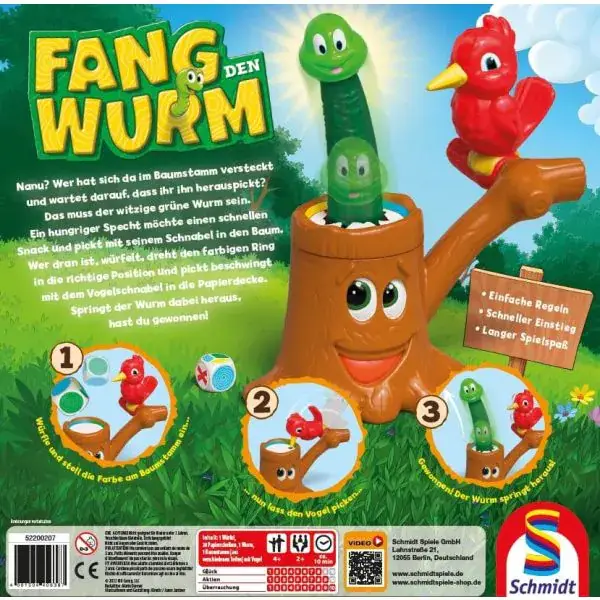 Schmidt Spiele Fang den Wurm, Kinderspiel Super Rabatt