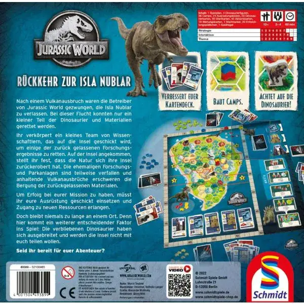 Schmidt Spiele Jurassic World: Rückkehr zur Isla Nublar, Familienspiel zollfrei