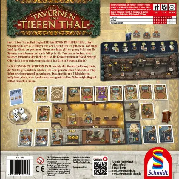 Schmidt Spiele Die Tavernen im Tiefen Thal, Strategiespiel Black Friday