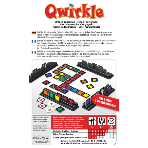 Schmidt Spiele Qwirkle (Bring-mich-mit) Kauf eins, bekomm eins gratis