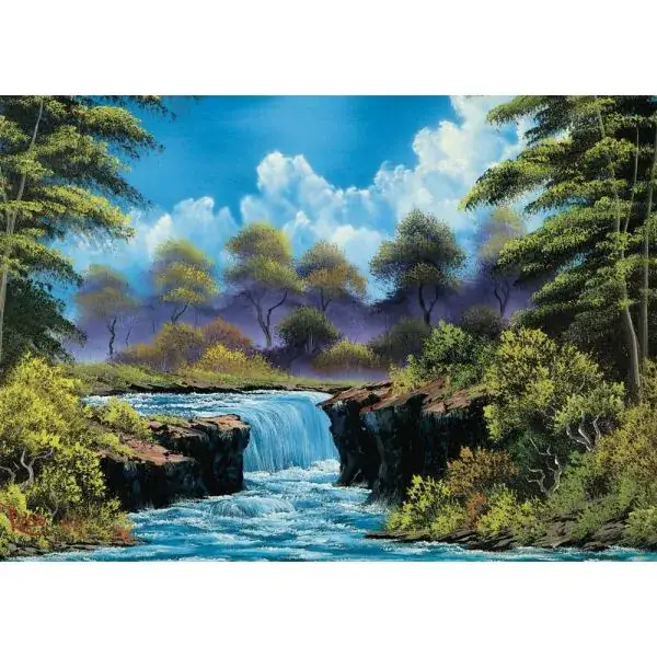 Schmidt Spiele Bob Ross: Wasserfall auf der Lichtung, 1.000 Teile Puzzle Bis zu 65% Rabatt