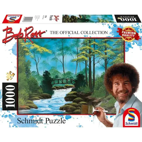 Schmidt Spiele Bob Ross: Abgelegene Brücke, 1.000 Teile Puzzle Sonderangebot der Fabrik