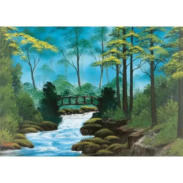 Schmidt Spiele Bob Ross: Abgelegene Brücke, 1.000 Teile Puzzle Sonderangebot der Fabrik