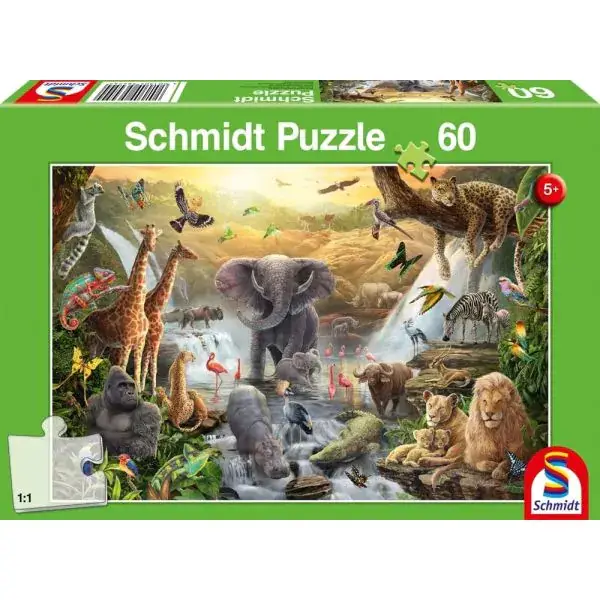 Schmidt Spiele Tiere in Afrika, 60 Teile Kinderpuzzle