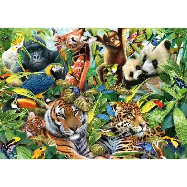 Schmidt Spiele Kunterbunte Tierwelt, 1.500 Teile Puzzle Fabrikladen