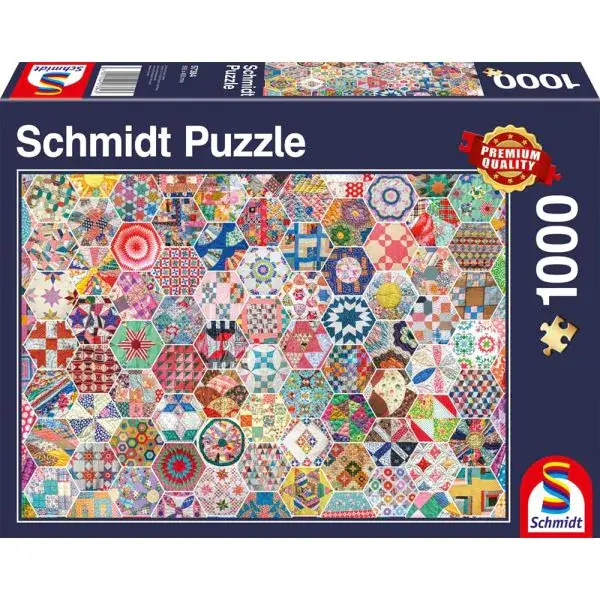 Schmidt Spiele Amerikanischer Patchwork-Quilt, 1.000 Teile Puzzle