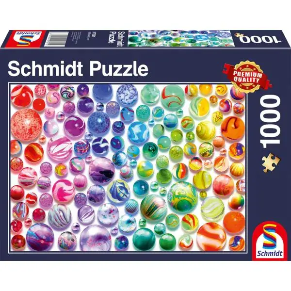 Schmidt Spiele Regenbogen-Murmeln, 1.000 Teile Puzzle zollfrei